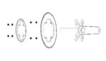 ROTOR Q-Ring Shimano GRX Inner Chainring BCD80x4 - Image 3