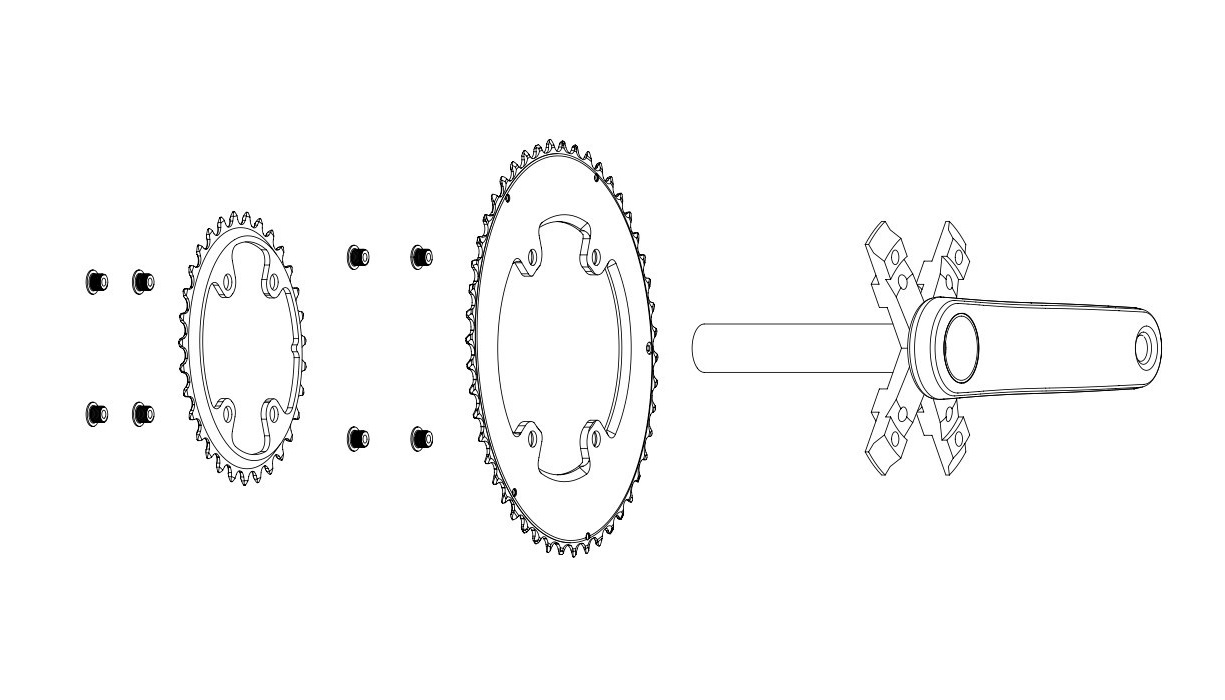 rotor-grx-110x4-bundle-f05 ROTOR Q-Ring Shimano GRX Inner Chainring BCD80x4 - Image 3