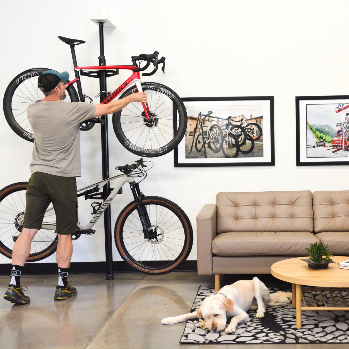 Feedback Sports Velo Column (2-bike storage rack) - Image 3