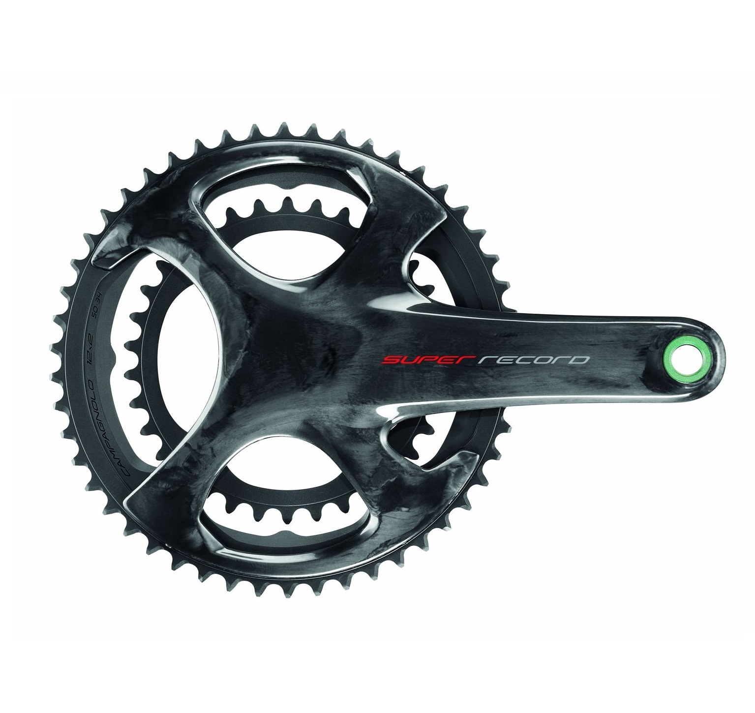 campagnolo-fc19-sr12093 Campagnolo Super Record Carbon Crankset - 2x12 Speed - Image 1