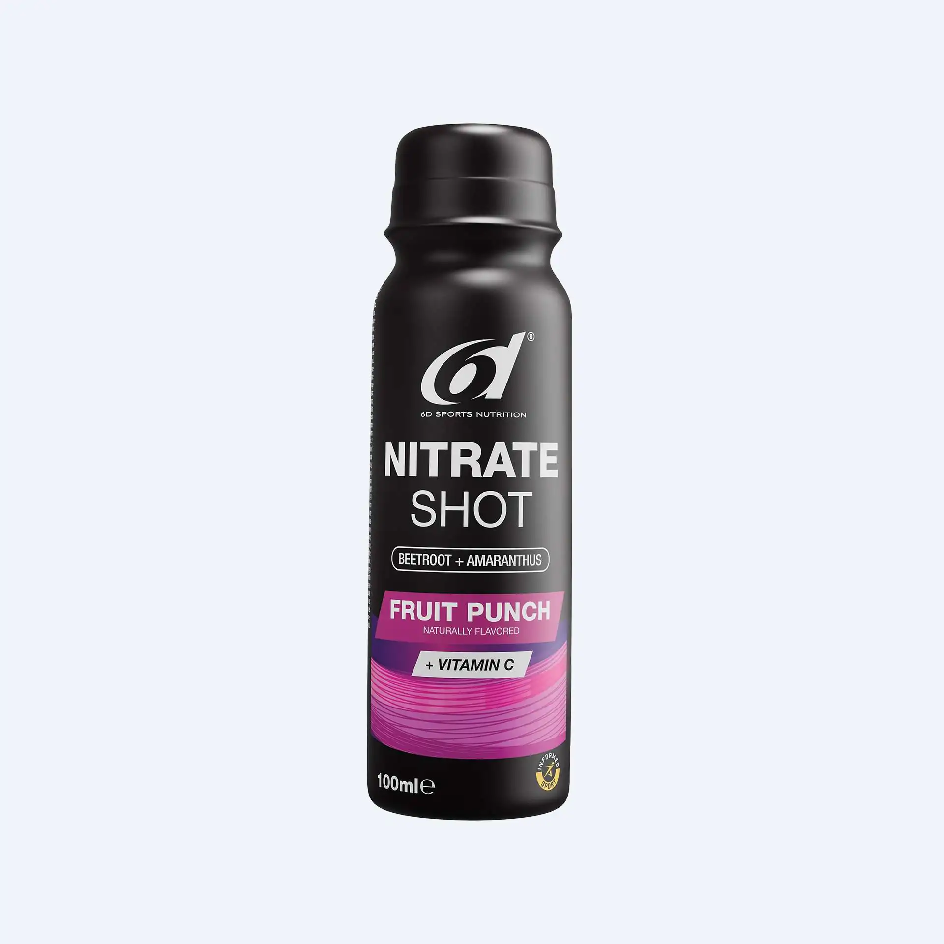 6D Sports Nutrition Nitrate Shot Fruit Punch - 6 x 100 ml - Image 1